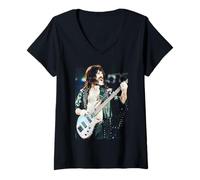 Femme Harry Shearer Spinal Tap Break Like The Wind Era 1992 T-Shirt avec Col en V