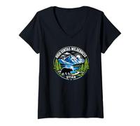 Femme Hautes Terres Sauvages des États-Unis, Utah T-Shirt avec Col en V