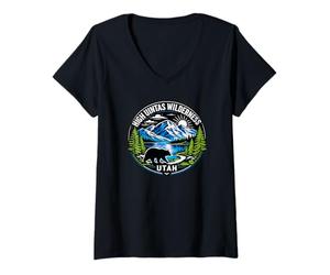 Femme Hautes Terres Sauvages des États-Unis, Utah T-Shirt avec Col en V