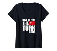 Femme Have No Fear The Turk is Here Turc T-Shirt avec Col en V