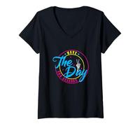 Femme Have The Day You Deserve Squelette Humour T-Shirt avec Col en V