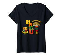 Femme HBCU Historically Black Colleges Universities Grad Alumni T-Shirt avec Col en V