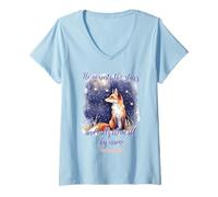 Femme He Counts The Stars and Calls Them All by Name Psalm 147:4 T-Shirt avec Col en V