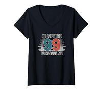 Femme He Left The 99 to Rescue Me T-Shirt avec Col en V