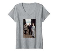 Femme Heaven 17 Synth Pop Band par Virginia Turbett T-Shirt avec Col en V