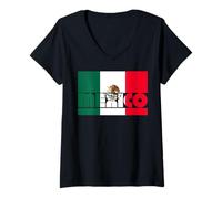 Femme Hecho en México Souvenir Recuerdo del Tequila y el Mariachi T-Shirt avec Col en V
