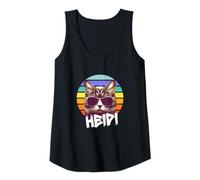 Femme HEIDI - Joli prénom de fille avec un chat cool Débardeur