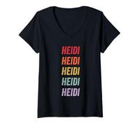 Femme Heidi T-Shirt avec Col en V