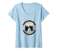 Femme Hello Darkness Mon Vieil ami Stout Dark Beer Potter Lover T-Shirt avec Col en V