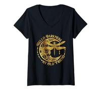 Femme Hello Darkness My Old Friend - Libellule Lover Insectes Moon T-Shirt avec Col en V