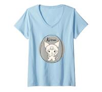 Femme Hello Kitty - Kuromi Classic Original T-Shirt avec Col en V