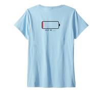 Femme " Help me バッテリー 電池切れ" Vêtements de calligraphie lettrage T-Shirt avec Col en V
