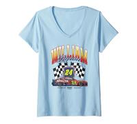 Femme Hendrick Motorsports William Byron 24 Racing Nascar Camaro T-Shirt avec Col en V