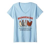 Femme Hénopause Quand Une Femme atteint Un Certain âge et Commence T-Shirt avec Col en V