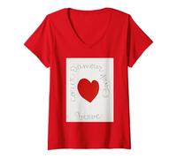 Femme henri matisse coeur T-Shirt avec Col en V