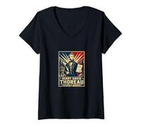 Femme Henry D. Thoreau Walden T-Shirt avec Col en V