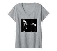 Femme Henry Rollins, Chanteur du Drapeau Noir, par Martin O'Neill T-Shirt avec Col en V