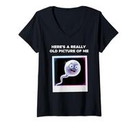 Femme Here's A Really Old Picture of Me Funny Saying Gag T-Shirt avec Col en V