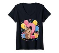 Femme Hérisson 2ème anniversaire garçon fille 2 ans deuxième hérisson T-Shirt avec Col en V