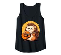 Femme Hérisson Jouant de la Guitare Graphique garçons Filles Amateurs de Guitare Débardeur