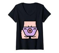 Femme Héros des hémorroïdes T-Shirt avec Col en V