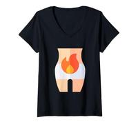 Femme Héros des hémorroïdes T-Shirt avec Col en V