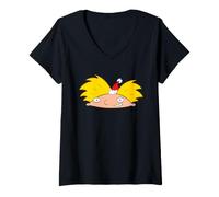 Femme Hey Arnold! Santa Hat T-Shirt avec Col en V