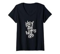 Femme Hey Ho Lets Go T-Shirt avec Col en V