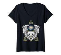 Femme Hibou, je déplace les étoiles pour personne T-Shirt avec Col en V