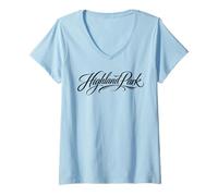 Femme Highland Park Los Angeles Nord-Est NELA HLP York 90042 T-Shirt avec Col en V