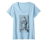 Femme Hildegarde de Bingen Saint Hildegarde T-Shirt avec Col en V