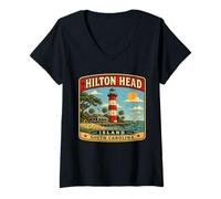Femme Hilton Head Island sourth Caroline Hilton Head Island Lover T-Shirt avec Col en V