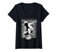 Femme Hip-hop Old School Warrior United Street Power T-Shirt avec Col en V