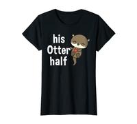 Femme His Otter Half Romantique Couple Saint Valentin T-Shirt