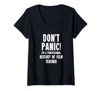 Femme Histoire de l'enseignant du Film T-Shirt avec Col en V