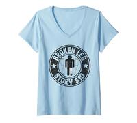 Femme Histoire des Jambes cassées de 10 $ pour se rétablir T-Shirt avec Col en V