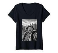 Femme Histoire d'Henry VIII Angleterre T-Shirt avec Col en V