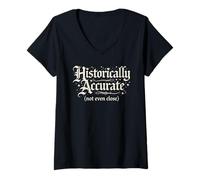 Femme Historiquement précis et drôle de Reconstitution médiévale Ren Faire T-Shirt avec Col en V