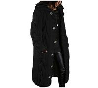 Femme Hiver Cardigan Long Tricot Veste Ouvert Épais Manches Longues Pull Gilet Chaud Capuche Manteau Sweater Chandail Outwear Sweat Automne/Hiver Chandail De Couleur Unie