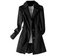 Femme Hiver Manteau Automne Veste Long Chaud Noir Trench-Coat en Velours Côtelé Manteaux Cintré La Ceinture Trench Coat Court Imperméable pour Grande Taille Parka De Bureau Chic Et Elegant z8