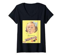 Femme HOAT Rowntrees Fruit Gums British Classic Goût Publicité T-Shirt avec Col en V