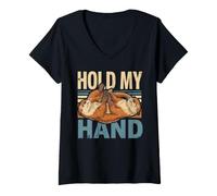 Femme Hold My Hand Connexion pour Les Amoureux des cochons d'Inde T-Shirt avec Col en V