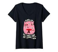 Femme Hold On Let Me Overthink This - Déclaration insolite T-Shirt avec Col en V