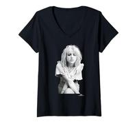 Femme Hole Courtney Love Pretty on The Inside Era Phil Nicholls T-Shirt avec Col en V