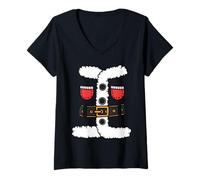 Femme Holiday Costume Tees Fun Funny Christmas Novelty Shirt T-Shirt avec Col en V
