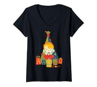 Femme Home Alone Aahh Noël T-Shirt avec Col en V