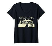 Femme Home Alone Holidays Noël T-Shirt avec Col en V