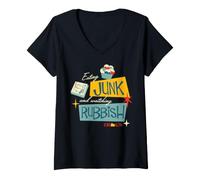 Femme Home Alone Junk Noël T-Shirt avec Col en V