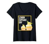 Femme Homemade Lemon Cupcakes Recipe, Birthday Cakes Funny Cupcake T-Shirt avec Col en V