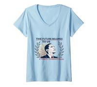 Femme Hommage à Barack Obama : L'avenir nous appartient T-Shirt avec Col en V